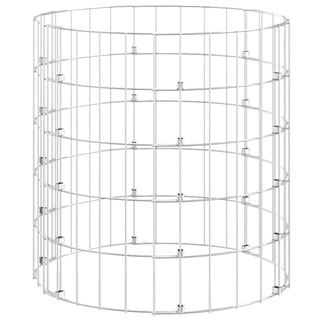 Galvanized steel circular gabion pole for fence panels, 19.7x19.7 inches, American Smart durable fencing solution