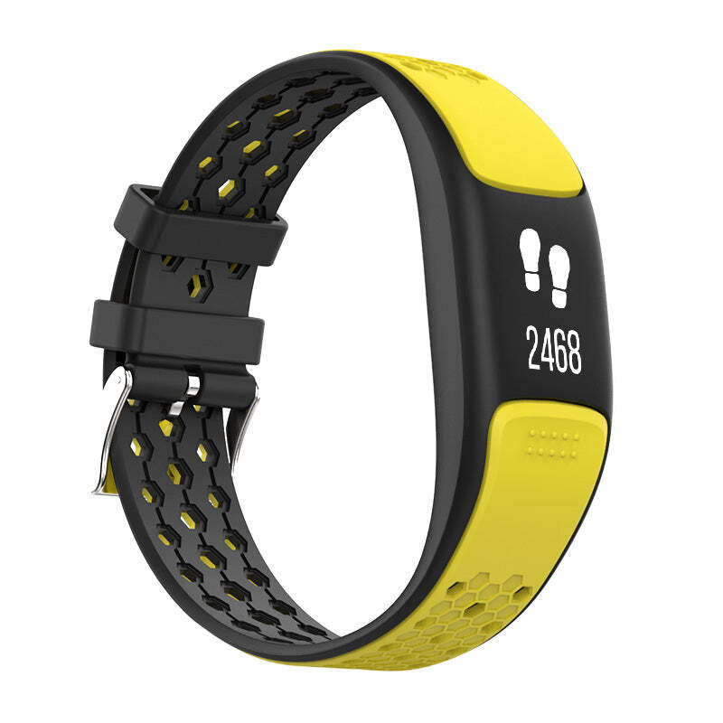 American Smart Sporty Fitness Tracker and Waterproof Swimmers Watch in black, showing digital display and sporty design.