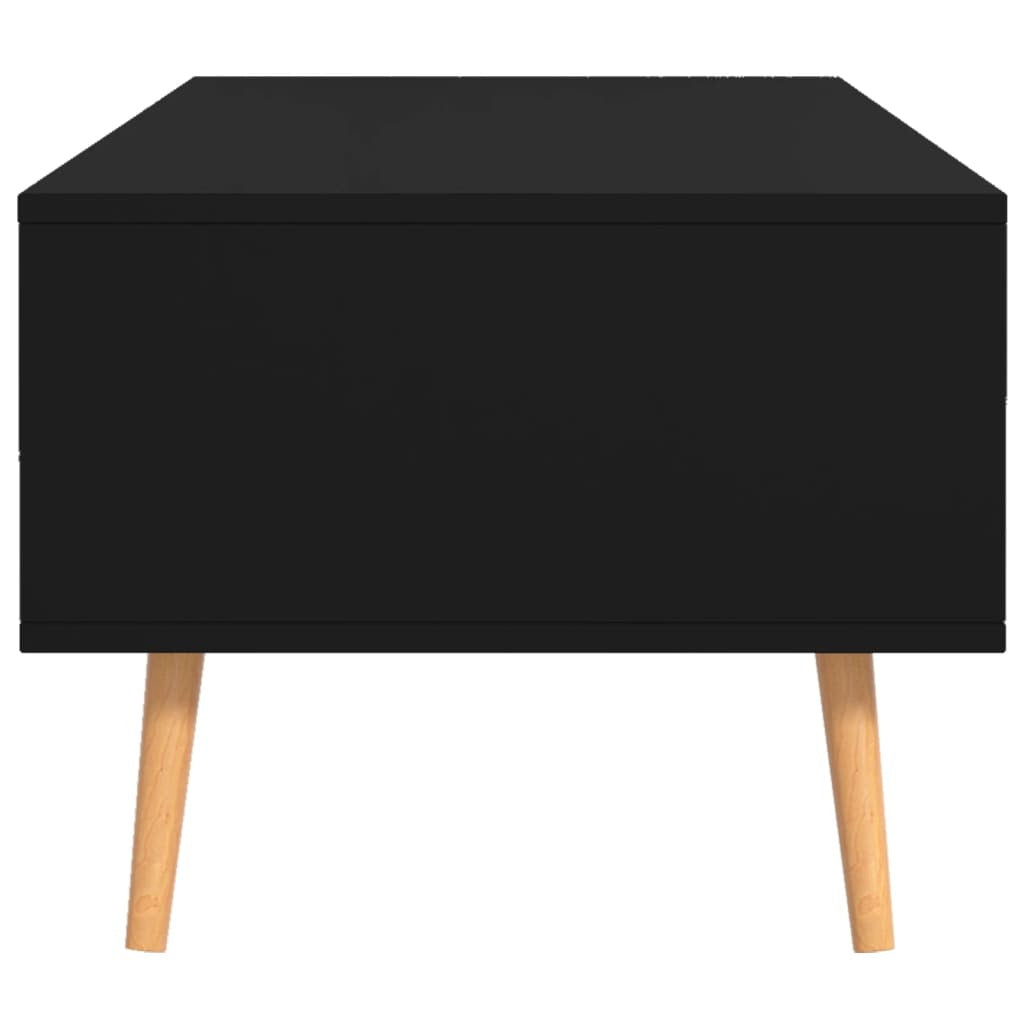 Black American Smart accent coffee table, 39.4"x19.5"x16.9" engineered wood surface with modern design.
