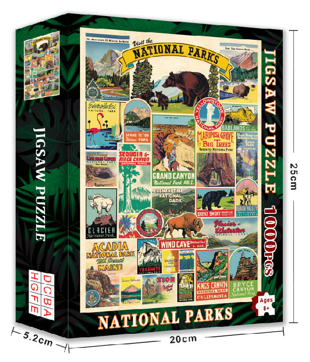 Set of 1000 Christmas and Halloween-themed puzzle pieces featuring action figures from American Smart - WB, ideal for holiday toy collections.