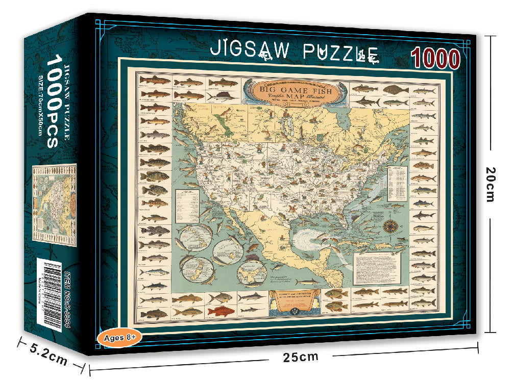 American Smart WB Christmas Halloween puzzle toy set featuring 1000 pieces of action figures and festive-themed images.