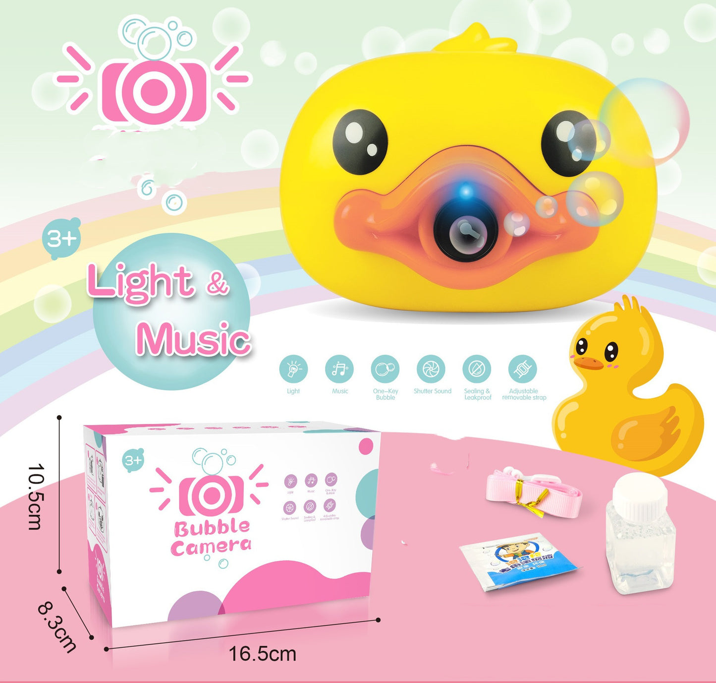 Automatic Camera Soap Bubble Machine with Music Children Toys - American Smart
