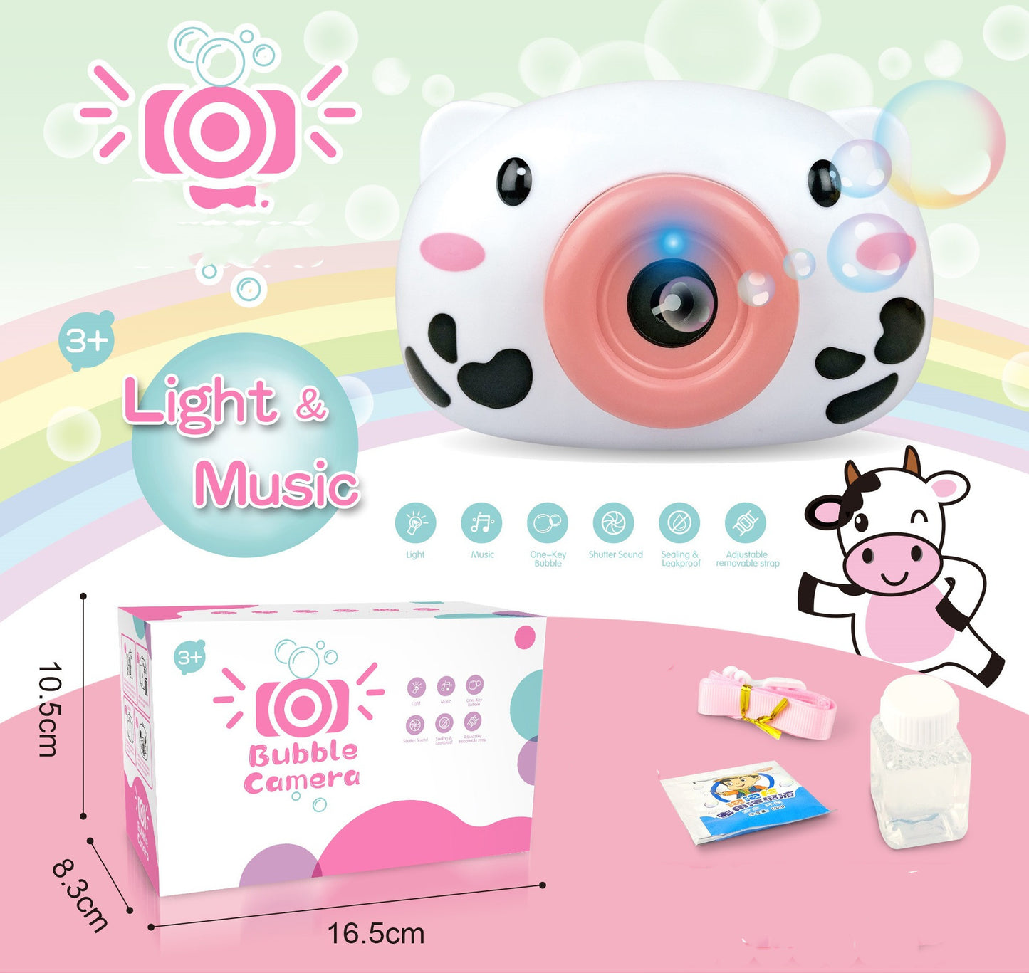 Automatic Camera Soap Bubble Machine with Music Children Toys - American Smart