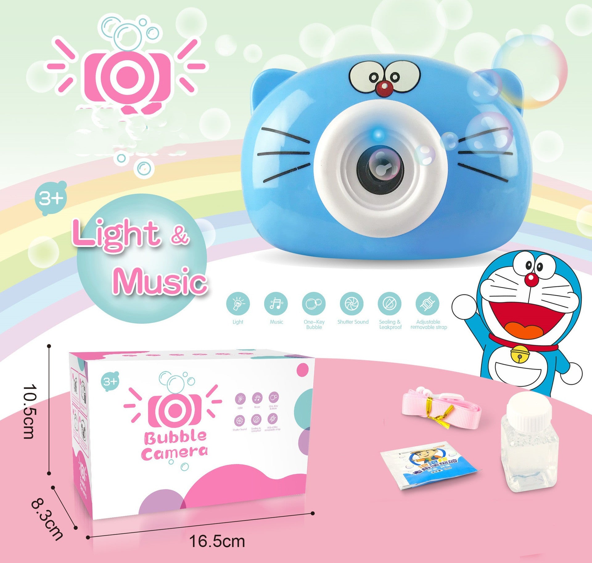 Automatic Camera Soap Bubble Machine with Music Children Toys - American Smart