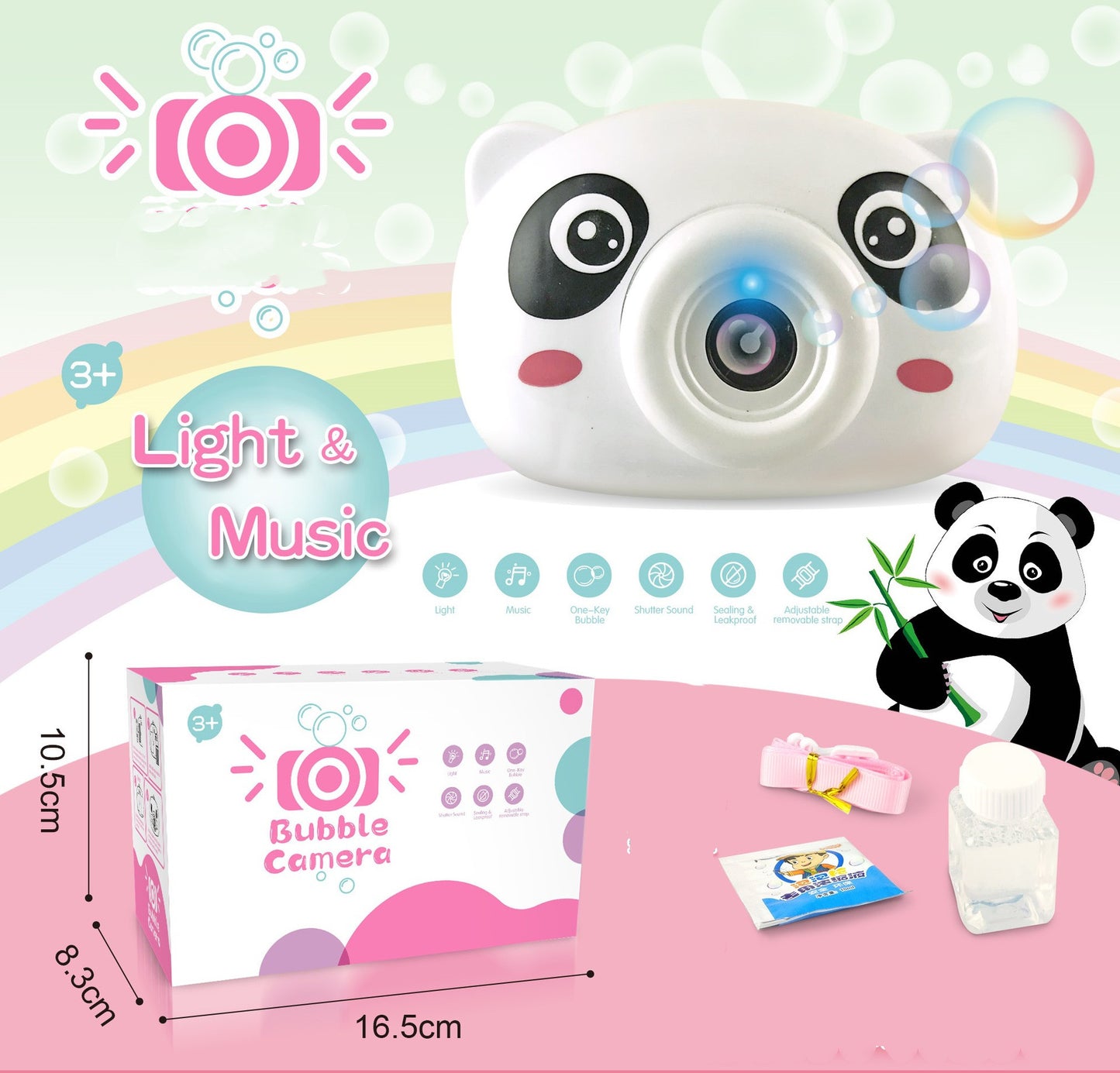 Automatic Camera Soap Bubble Machine with Music Children Toys - American Smart