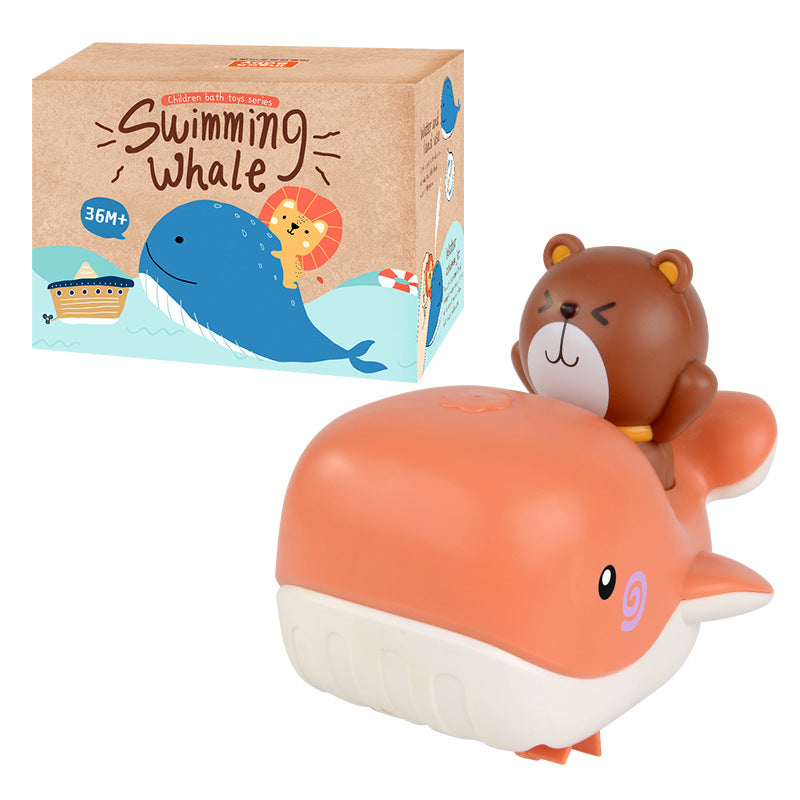 Amphibious bathing water spray clockwork toy - American Smart