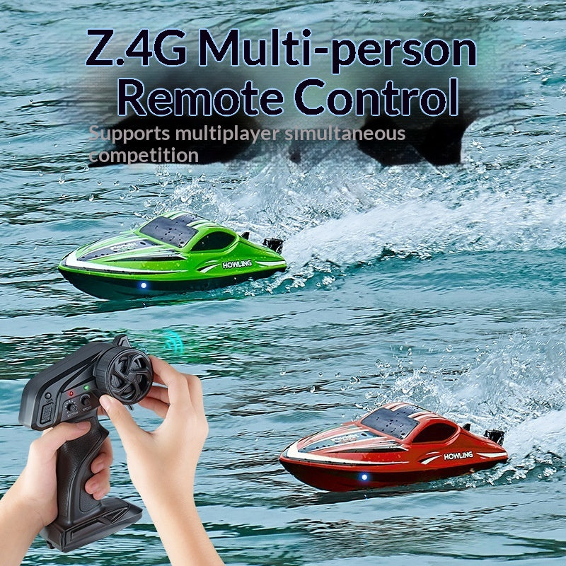 American Smart high-horsepower remote-controlled aquatic toy boat racing model, showcasing sleek design and high-speed capabilities.