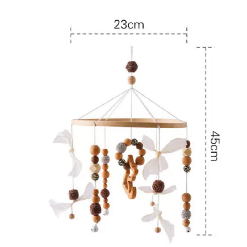 style: Only Mobile - Decoration Wind Chimes Crib Felt Forest Animal Cloud Moon Bed Bell