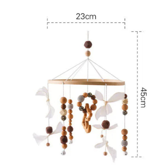 style: Only Mobile - Decoration Wind Chimes Crib Felt Forest Animal Cloud Moon Bed Bell