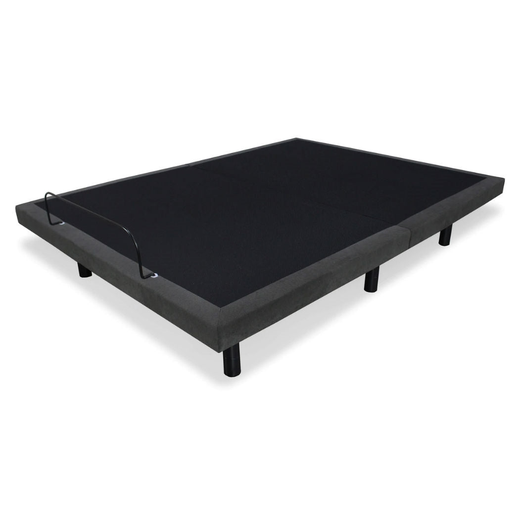 American Smart queen size adjustable bed frame base with wireless remote, showing the frame and remote control for customizable comfort.