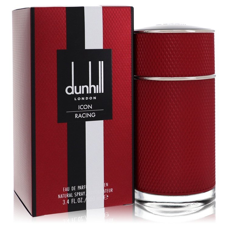 Alfred Dunhill Icon Racing Red men's eau de parfum spray 3.4 oz with red and black packaging and sleek design
