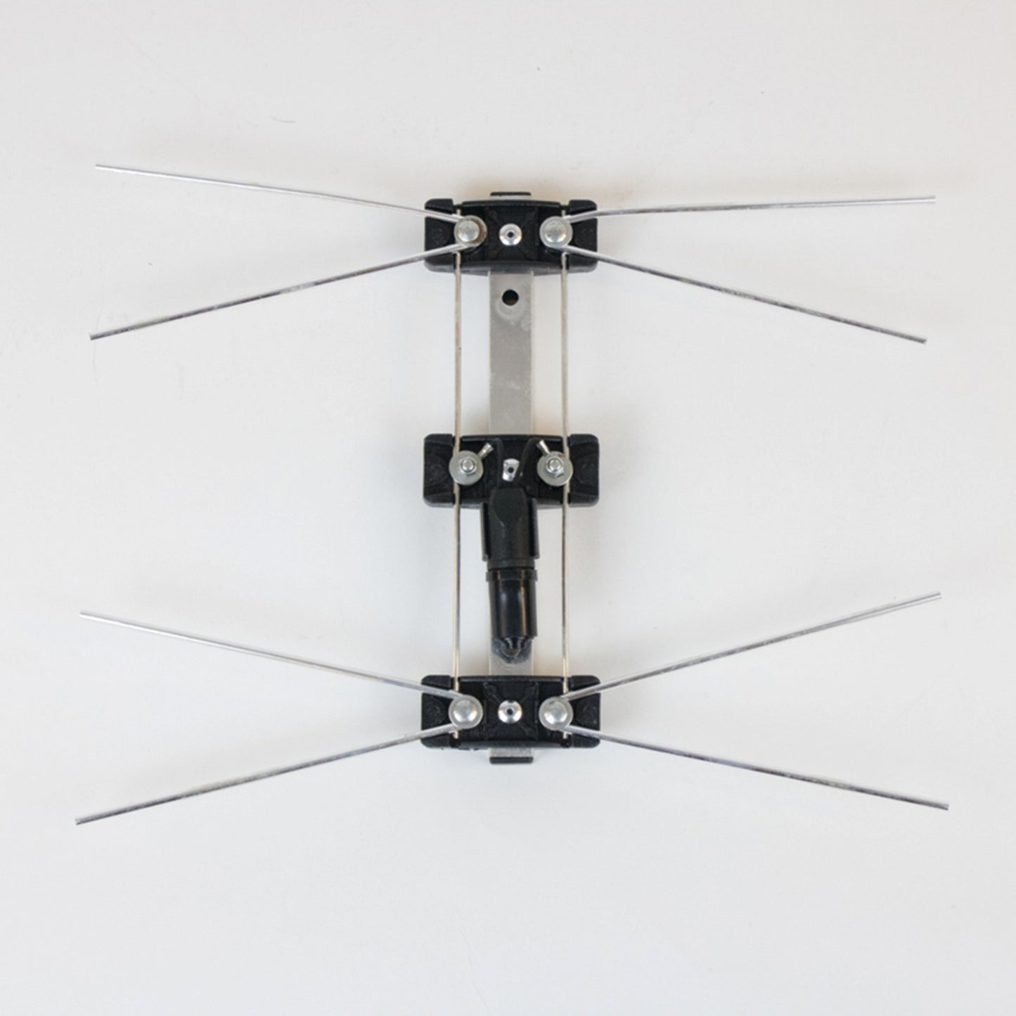 American Smart Eagle Aspen DTV2BUHF 2-Bay UHF outdoor antenna installed for TV reception, featuring multiple elements and robust construction.