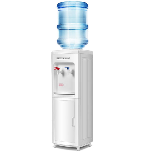 White American Smart 5-gallon hot and cold water cooler dispenser with child safety lock, kitchen small appliance.