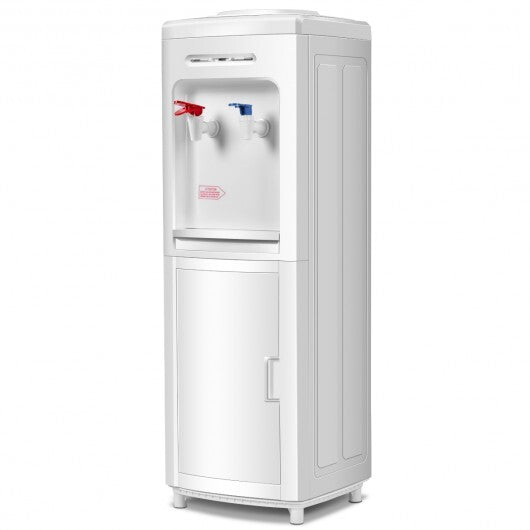 White American Smart 5-gallon hot and cold water cooler dispenser with child safety lock, kitchen small appliance.