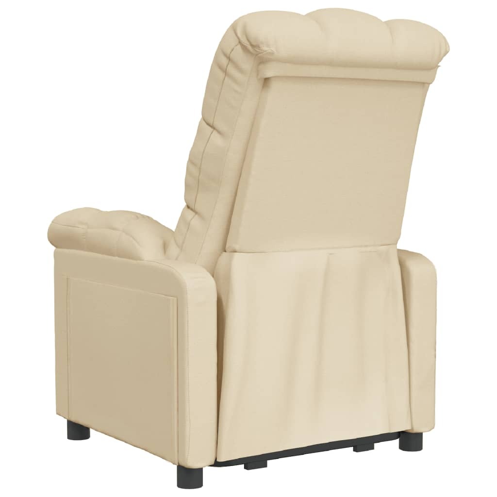 Cream fabric recliner arm chair by American Smart WB, showcasing plush cushioning and modern design for comfortable seating.