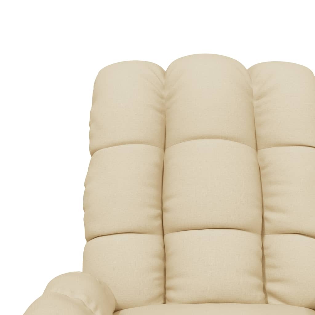 Cream fabric recliner arm chair from American Smart WB, featuring plush cushioning and a modern design for comfortable seating.
