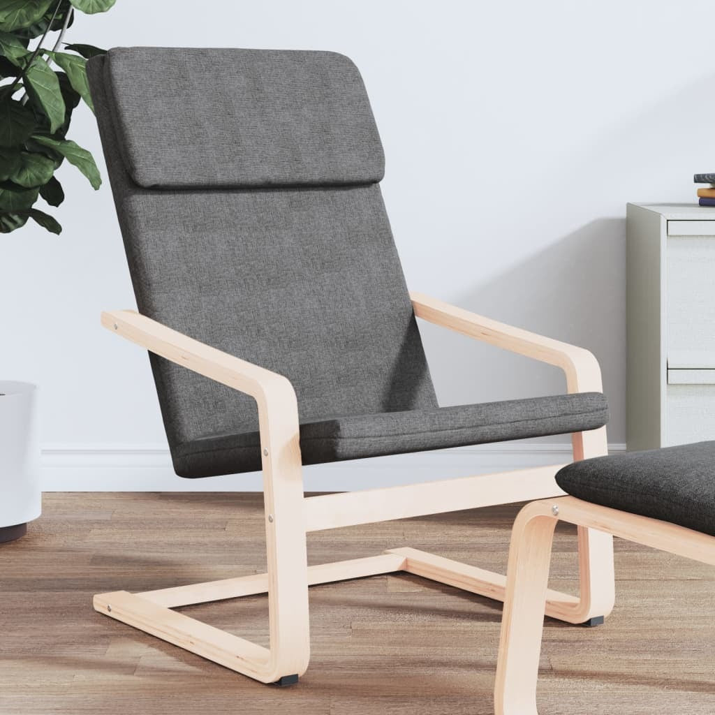 Dark gray fabric relaxing armchair by American Smart WB, featuring plush cushioning and a modern recliner design.