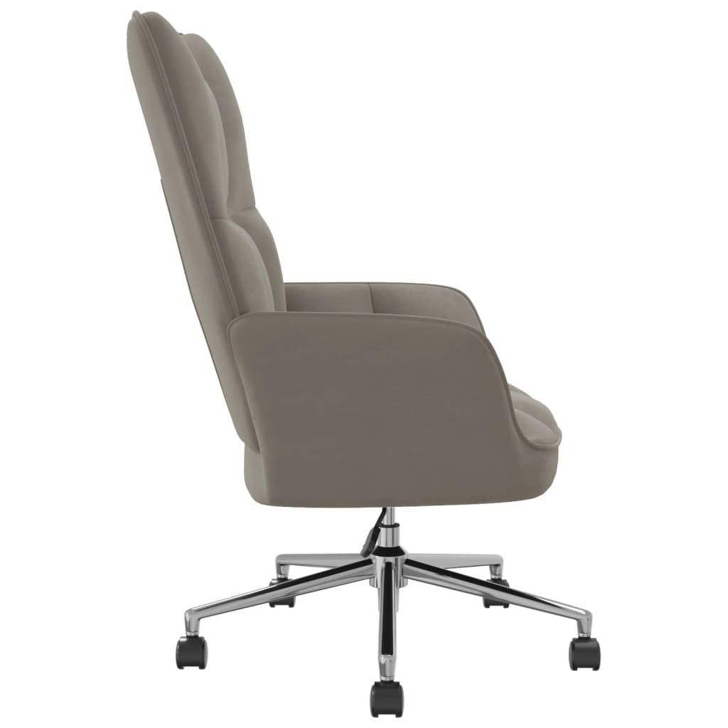 Light gray velvet Relaxing Chair by American Smart, featuring a plush armchair design with a comfortable recliner style.