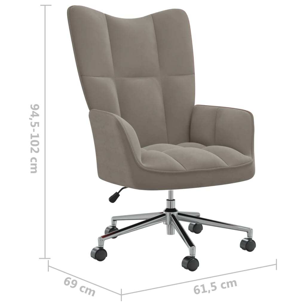 Light gray velvet relaxing arm chair by American Smart WB, showcasing plush upholstery and modern recliner design.