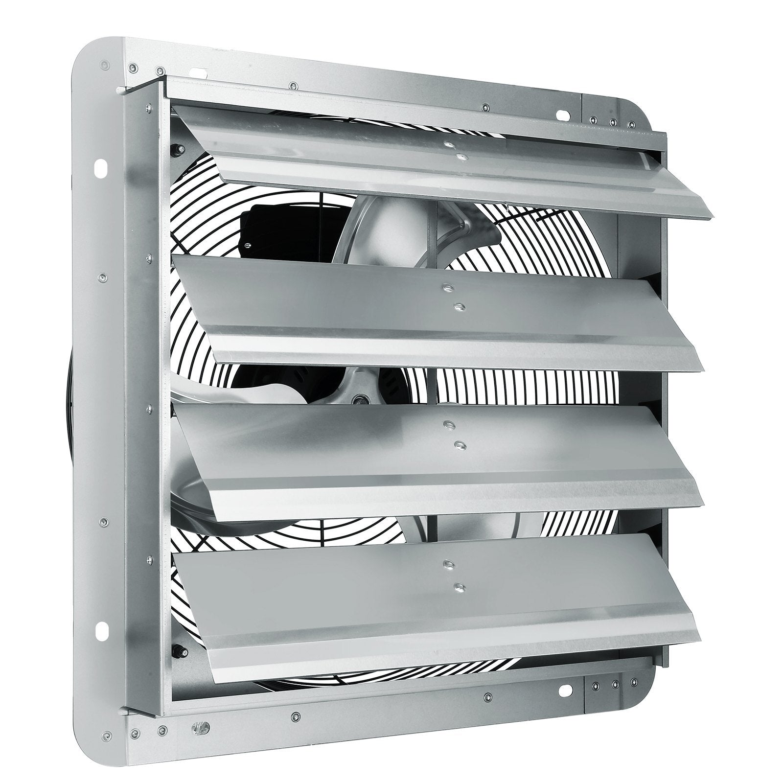 American Smart 16-inch high-speed attic exhaust fan with aluminum wall mount, 2000 CFM, AC motor for ventilation and cooling.