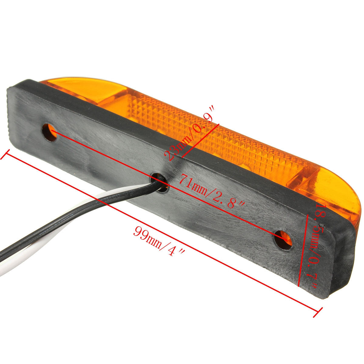 6 LED clearance side marker light indicator lamp for trucks, trailers, vans, American Smart WB, suitable for 12V and 24V vehicles.