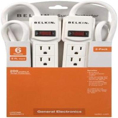 American Smart 6 outlet surge protector strip with 2-foot cord, basic surge protection for electronic devices.