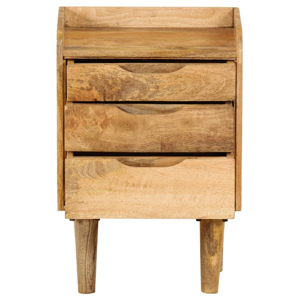 Solid mango wood bedside cabinet with dimensions 15.7x11.8x23.4 inches, American Smart WB bedroom table with storage drawers