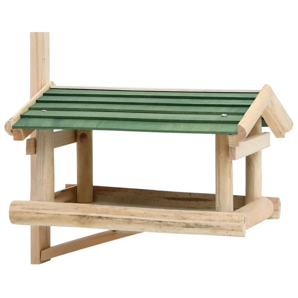 Solid wood bird feeder from American Smart, 13.8x11.6x8.3 inches, designed for attracting and feeding garden birds.