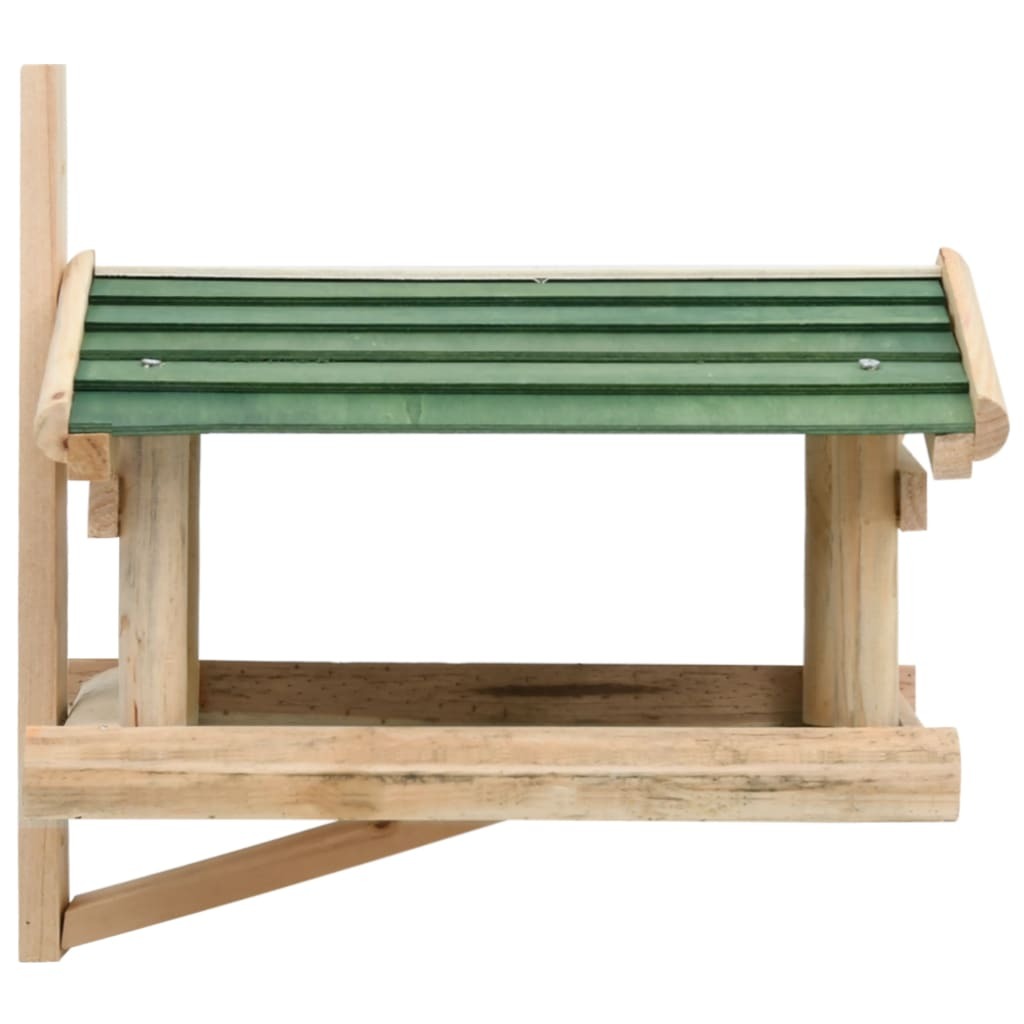 Solid wood bird feeder by American Smart, measuring 13.8x11.6x8.3 inches, designed for attracting wild birds.