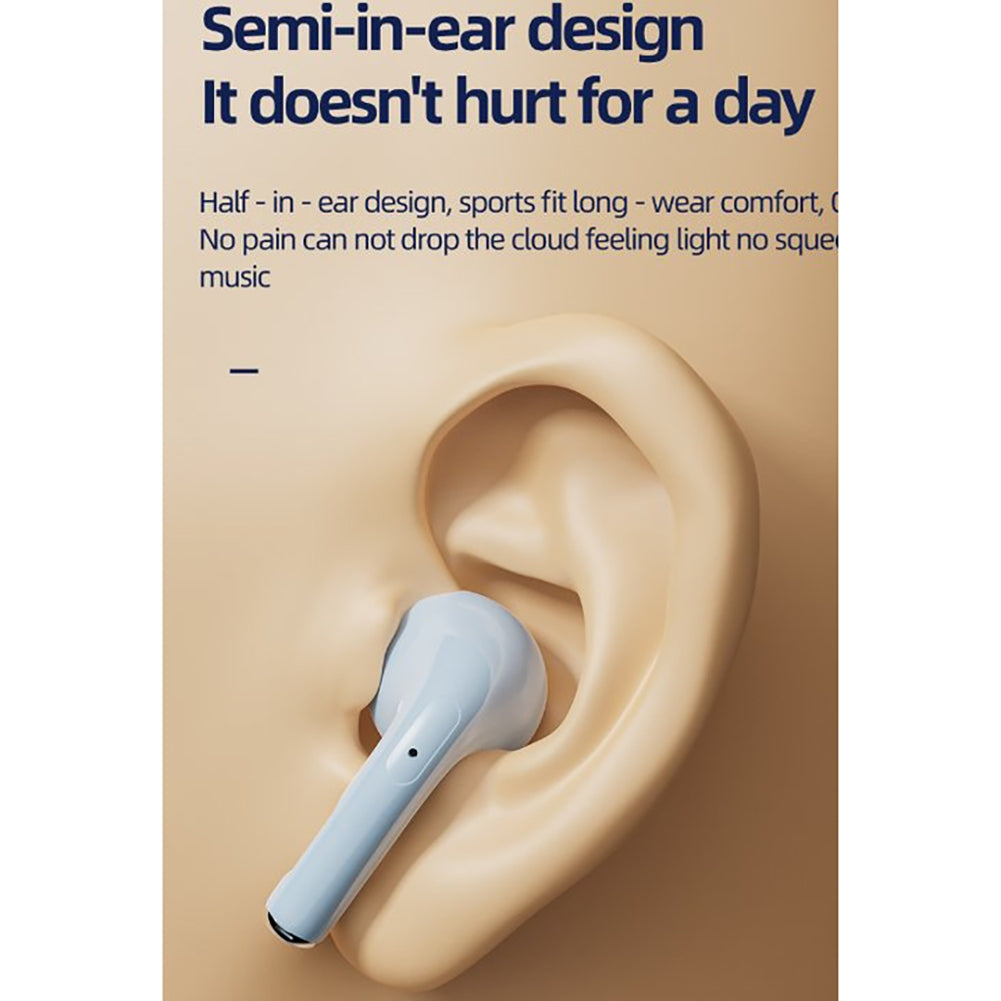 BD02 Wireless Earbuds In-Ear Earphones With Clear Calling Transparent Charging Case For Cell Phone Computer Laptop Sports black - American Smart