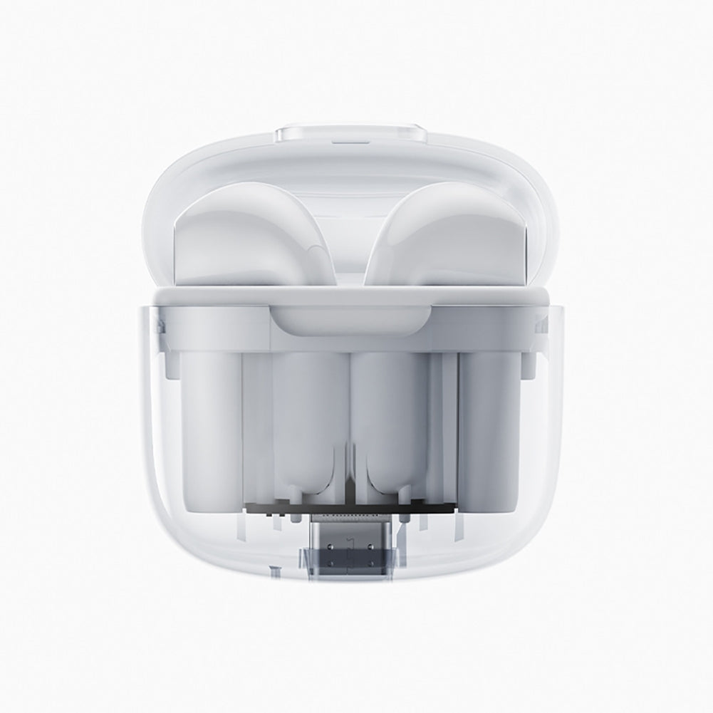 BD02 Wireless Earbuds In-Ear Earphones With Clear Calling Transparent Charging Case For Cell Phone Computer Laptop Sports black - American Smart