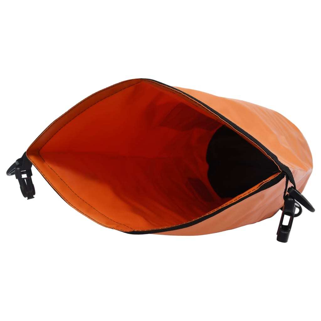 Orange 4-gallon PVC dry bag with zipper for boating and water sports by American Smart, designed to keep gear dry and secure.