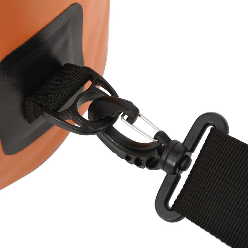 Orange 4-gallon PVC dry bag with zipper for boating and water sports by American Smart – WB, weather-resistant and secure.