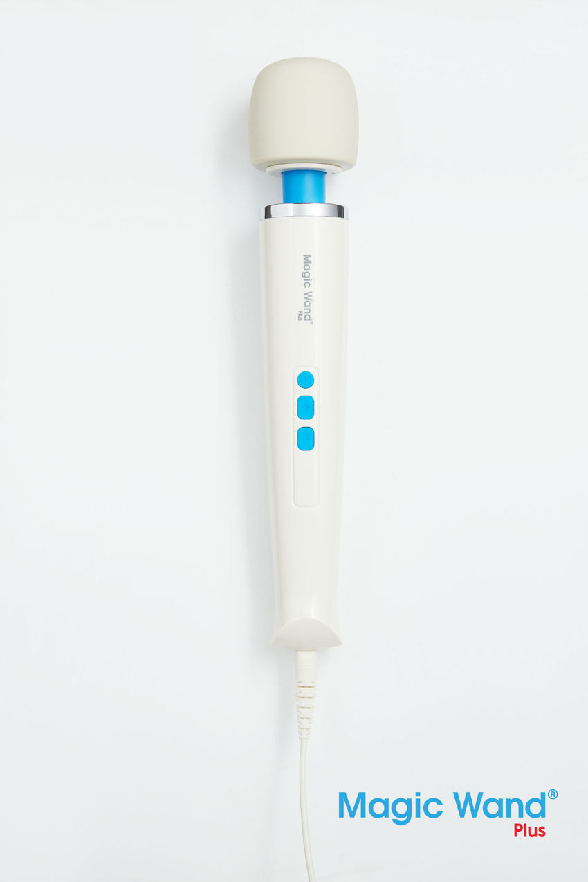 White Magic Wand Plus body massager by American Smart WB with a smooth, ergonomic design for relaxation and muscle relief.