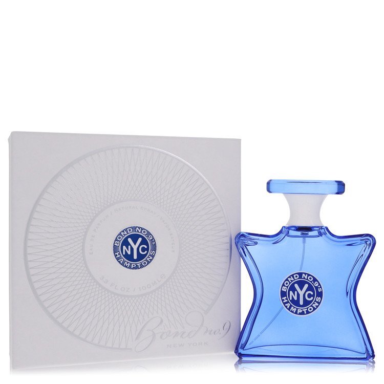 Bond No. 9 Hamptons Eau De Parfum spray in 3.3 oz, unisex fragrance bottle with elegant design.