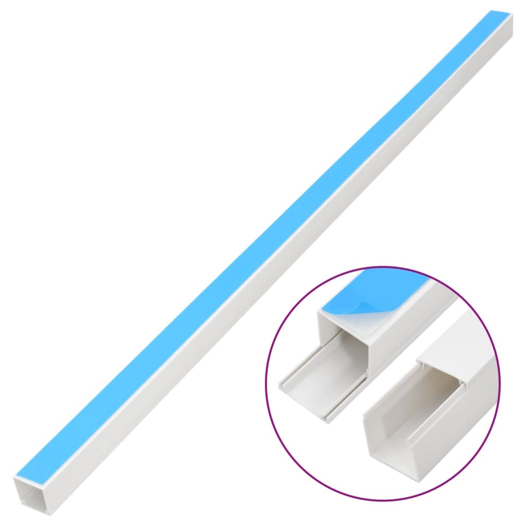 Self-adhesive PVC cable trunking from American Smart WB, 1.6"x1" for managing cables, 32.8 feet long.