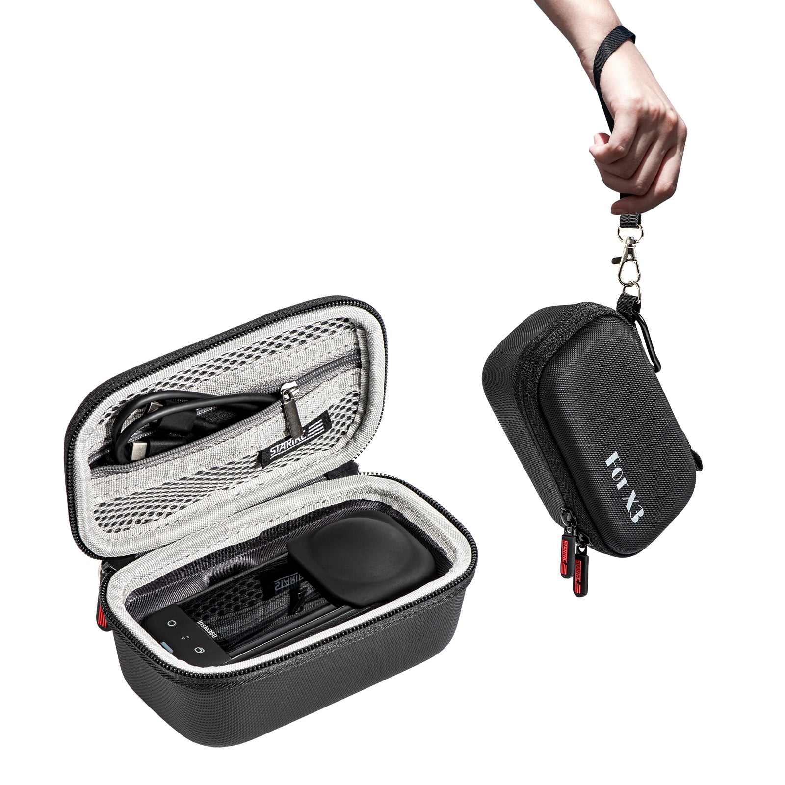 Camera Bag Portable Carrying Case Outdoor Storage Handbag Compatible For Insta360 One X3 Panoramic Camera black 1111347 - American Smart