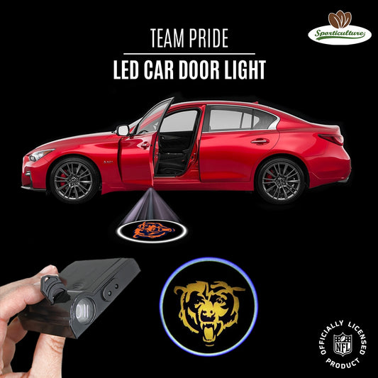 Chicago Bears LED car door light by American Smart WB, featuring team logo and bright illumination for vehicle doors