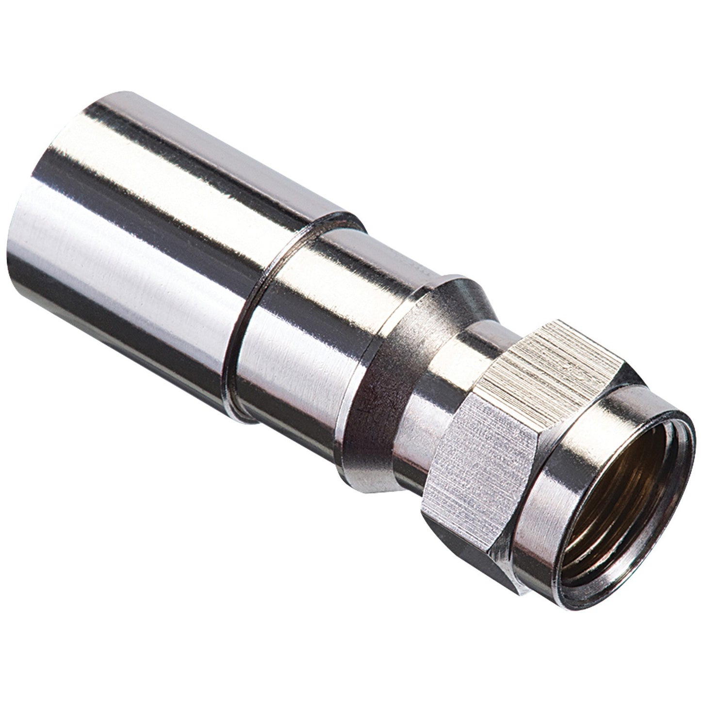 Set of 50 American Smart IDEAL 92-650 RG6 F-Compression Connectors for cable TV and satellite installation.
