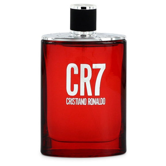 Unboxed 3.4 oz Cristiano Ronaldo CR7 Eau De Toilette Spray for men, featuring the signature Cristiano Ronaldo fragrance.