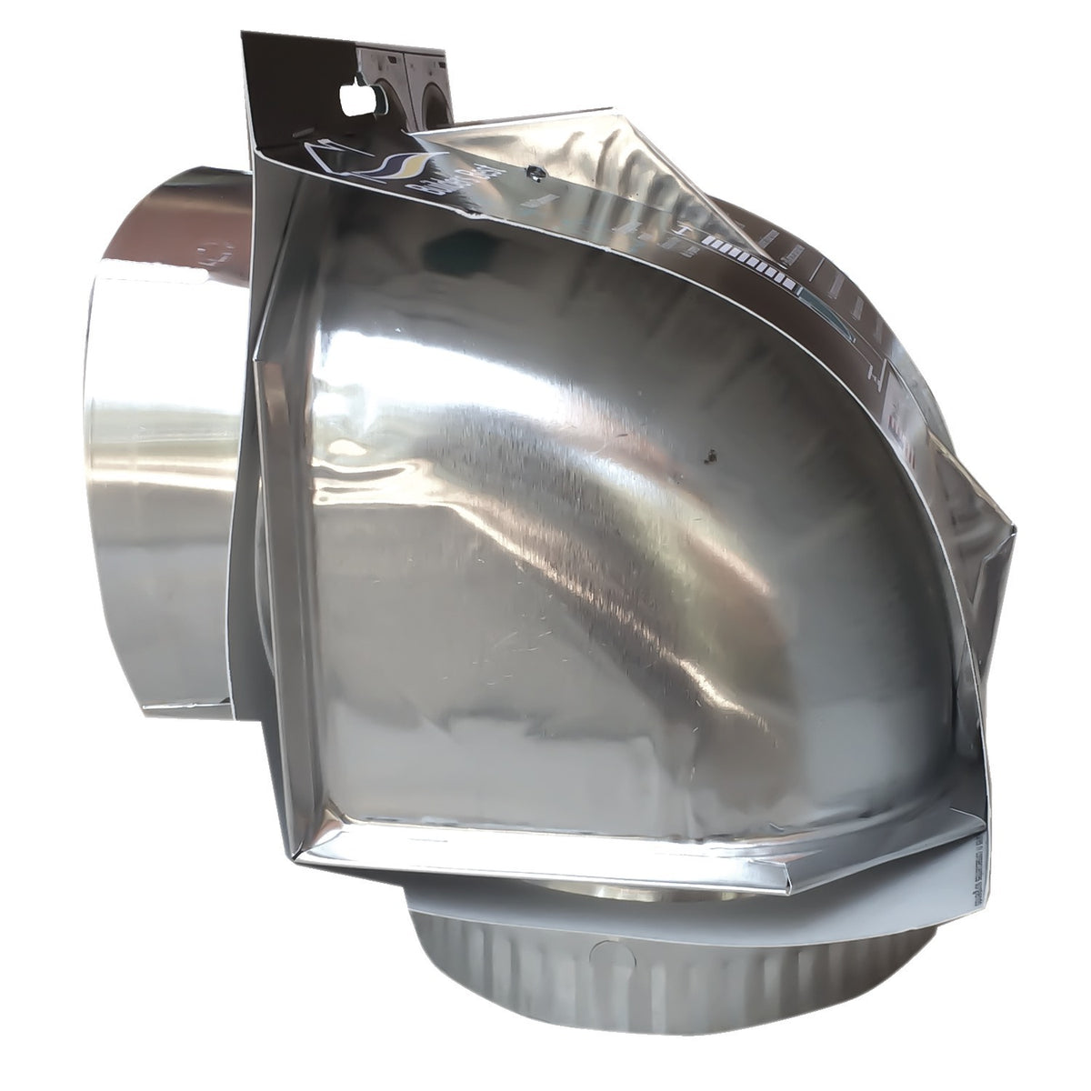 American Smart Builder's Best 010151 close elbow for ducting parts, showing a metal duct fitting with smooth bends.