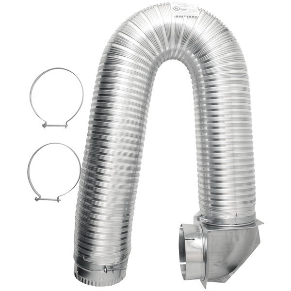 American Smart Builder's Best 4-inch UL transition duct single-elbow kit for HVAC or ventilation ducting applications.