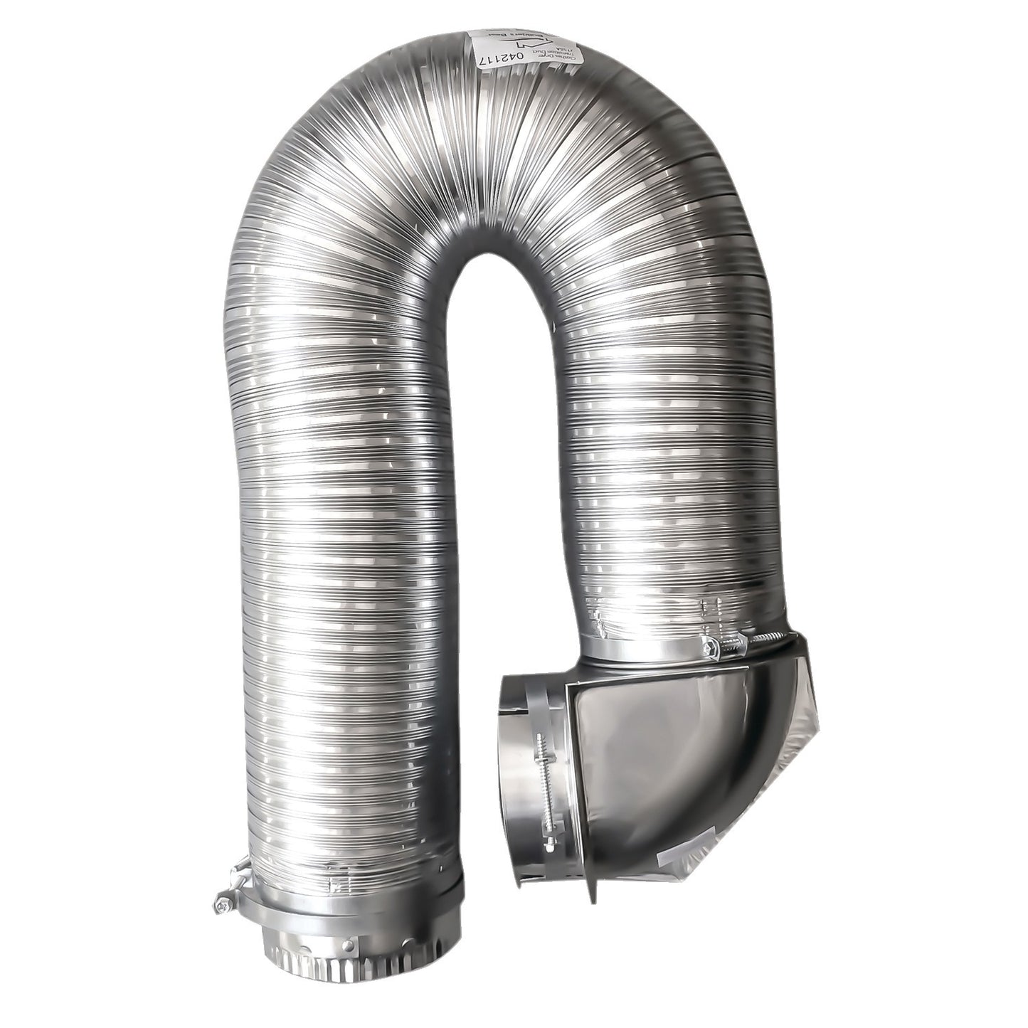 American Smart Builder's Best 112423 4-inch x 8-foot UL transition duct single-elbow kit for HVAC ducting parts.