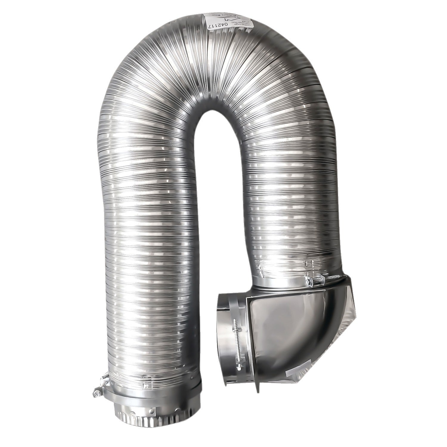 American Smart Builder's Best 112423 4-inch x 8-foot UL transition duct single-elbow kit for HVAC ducting parts.