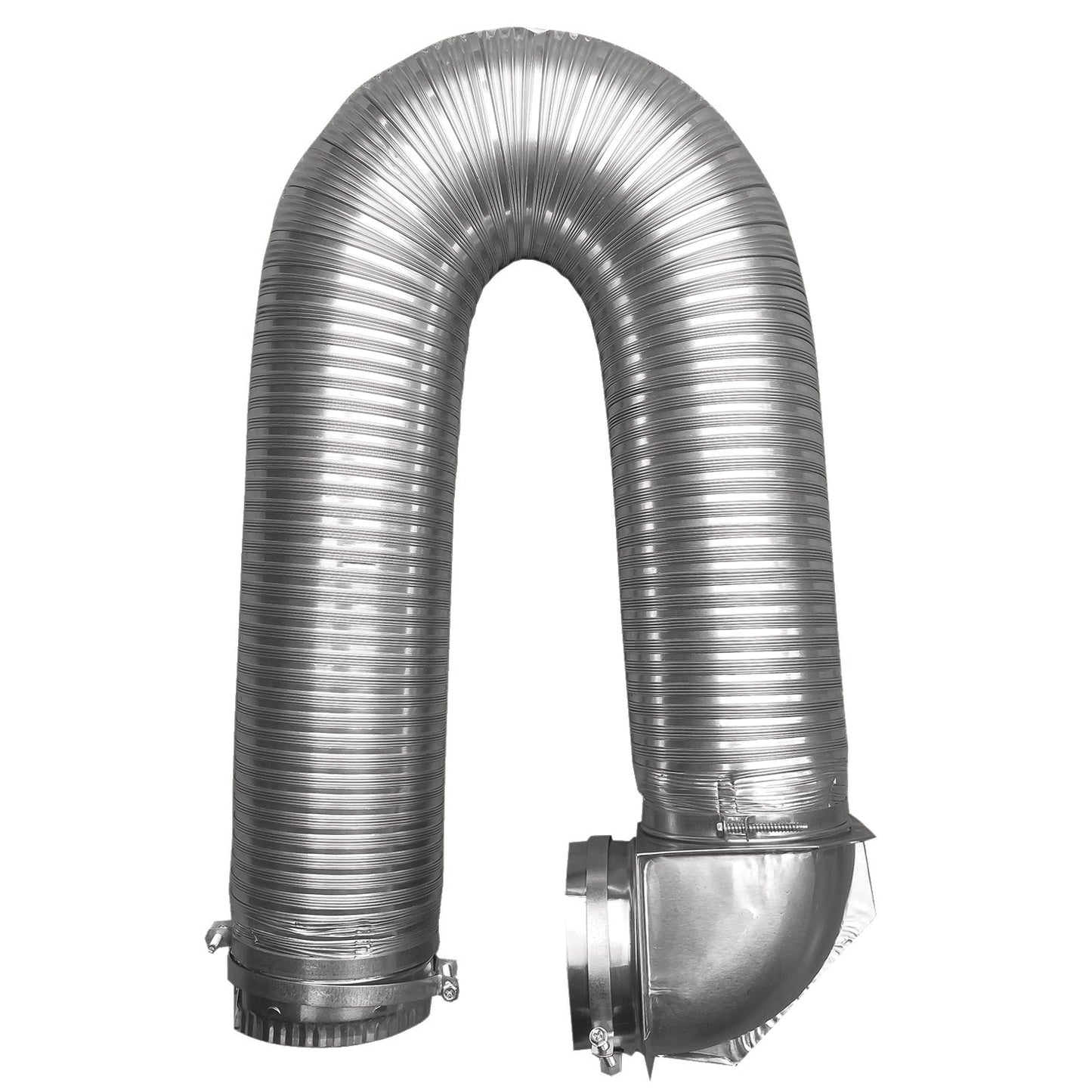 American Smart Builder's Best 112423 4-inch x 8-foot UL transition duct single-elbow kit for HVAC ducting parts.