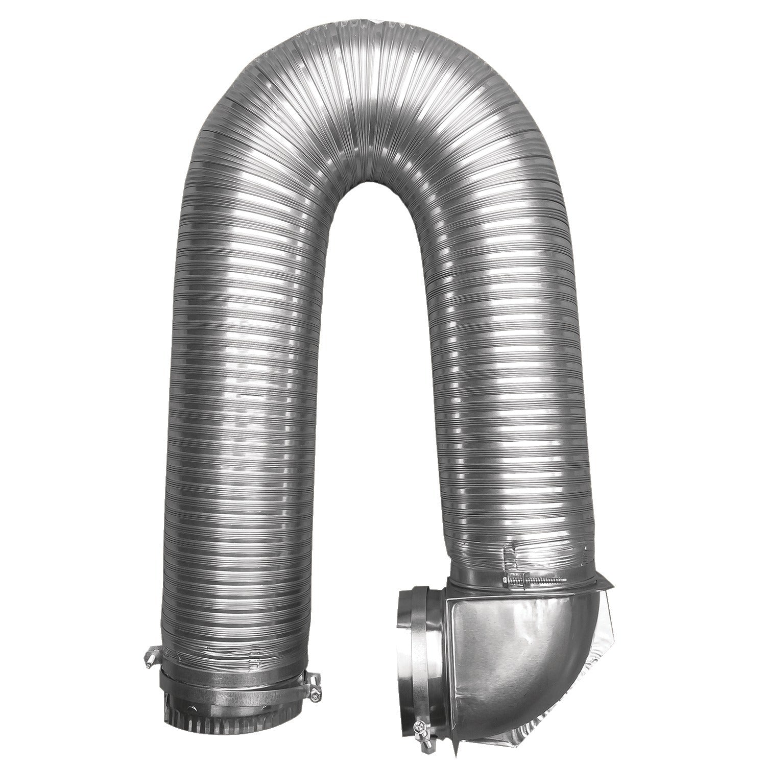 American Smart Builder's Best 112423 4-inch x 8-foot UL transition duct single-elbow kit for HVAC ducting parts.