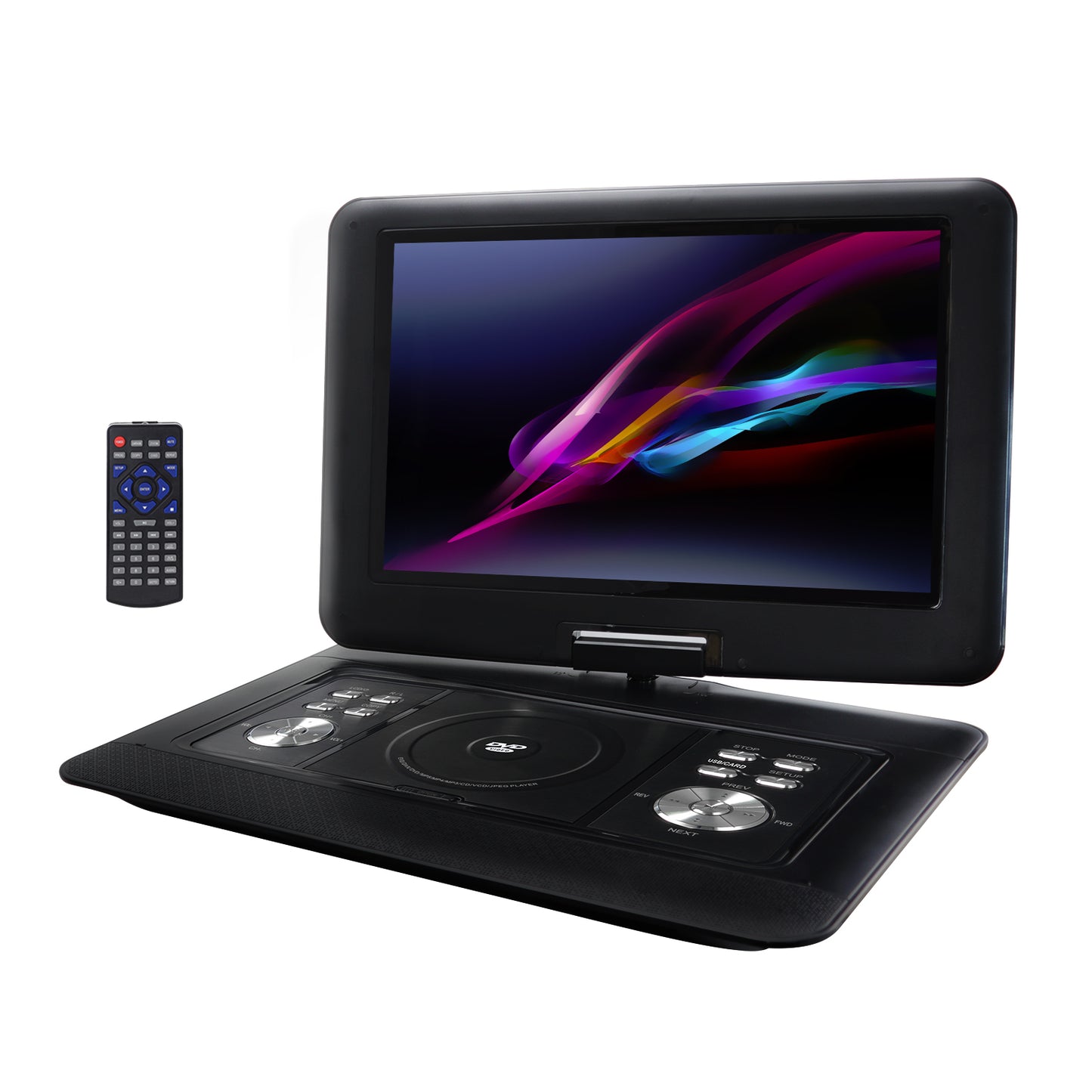 American Smart Trexonic 14.1-inch portable DVD player with swivel TFT-LCD screen and USB, SD, AV input options