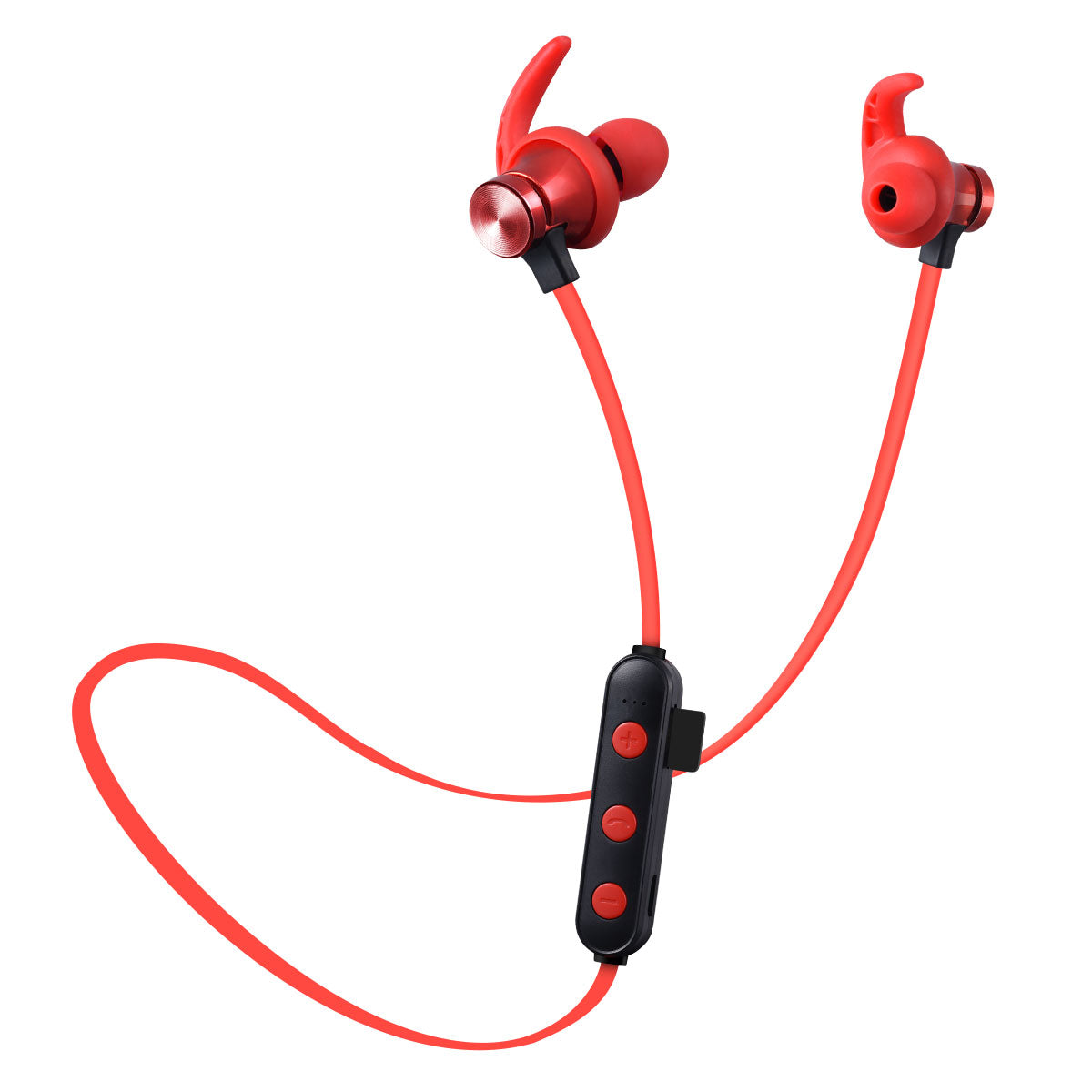 Wireless Bluetooth sports earphones from American Smart WB with magnetic earbuds for stereo sound and active use.