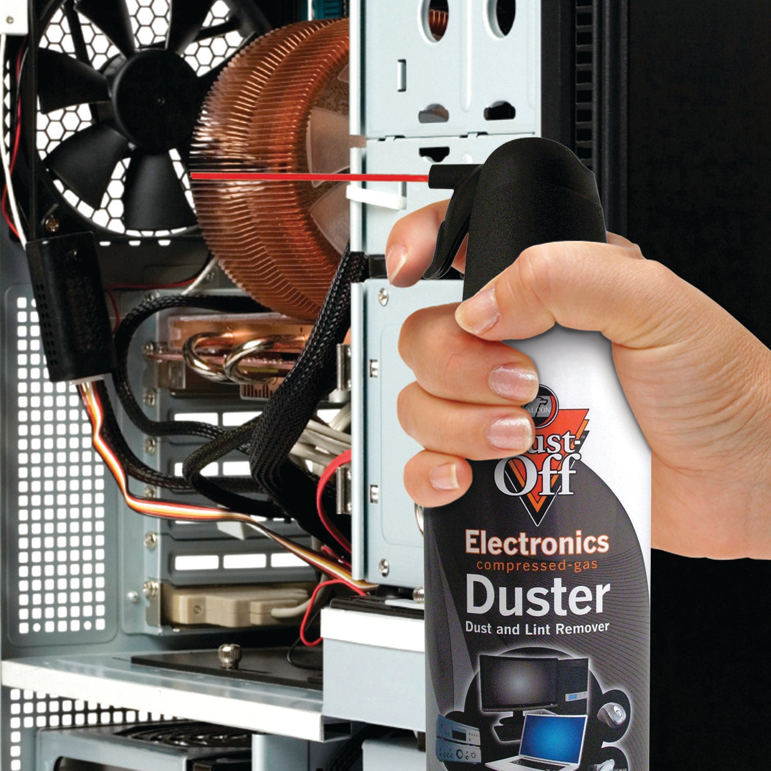 American Smart Dust-Off DPSXL3 disposable electronic dusters, three-pack, for cleaning dust from electronic devices.