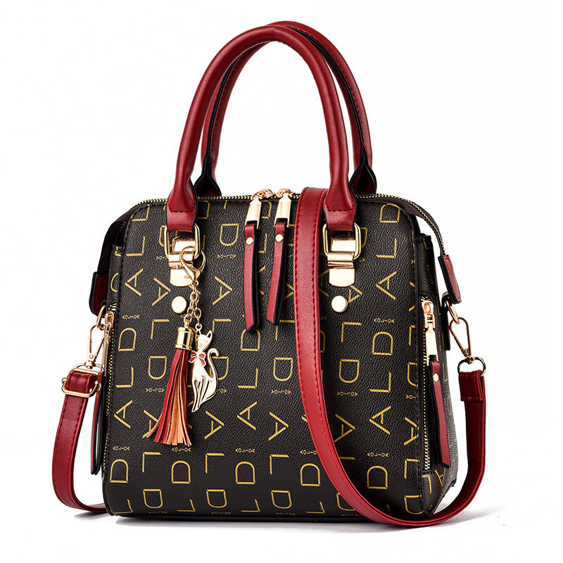 American Smart Charming Letters one-shoulder messenger handbag with fashion backpack style, featuring stylish letter design and compact size.